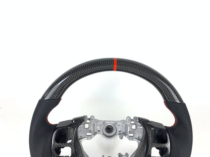 FOR 2013-2023 LEXUS IS CARBON FIBER & LEATHER STEERING WHEEL