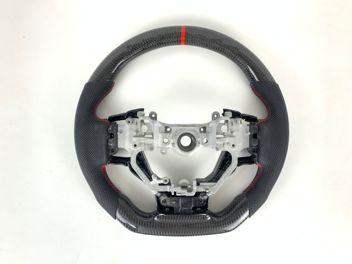 FOR 2013-2023 LEXUS IS CARBON FIBER & LEATHER STEERING WHEEL