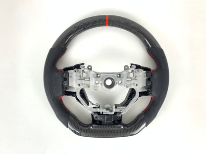 FOR 2013-2023 LEXUS IS CARBON FIBER & LEATHER STEERING WHEEL