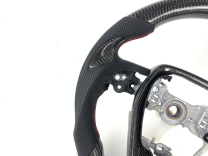 FOR 2018-2024 TOYOTA CAMRY CARBON FIBER & LEATHER STEERING WHEEL
