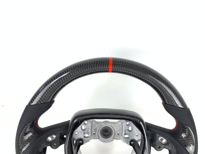 FOR 2018-2024 TOYOTA CAMRY CARBON FIBER & LEATHER STEERING WHEEL