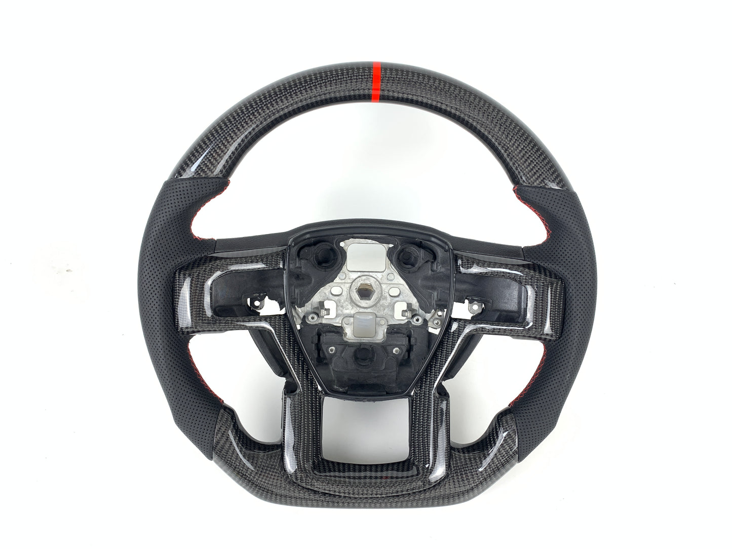 FOR 2015-2022 FORD F-150/RAPTOR CARBON FIBER & LEATHER STEERING WHEEL