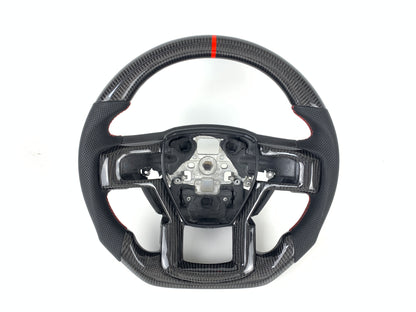 FOR 2015-2022 FORD F-150/RAPTOR CARBON FIBER & LEATHER STEERING WHEEL