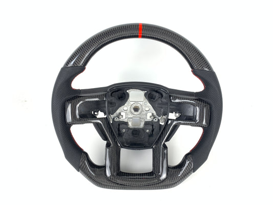 FOR 2015-2022 FORD F-150/RAPTOR CARBON FIBER & LEATHER STEERING WHEEL