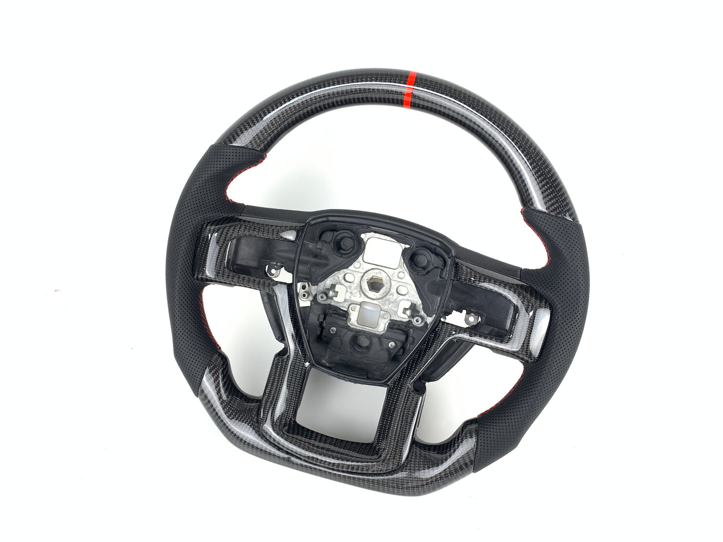 FOR 2015-2022 FORD F-150/RAPTOR CARBON FIBER & LEATHER STEERING WHEEL