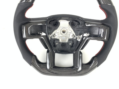 FOR 2015-2022 FORD F-150/RAPTOR CARBON FIBER & LEATHER STEERING WHEEL