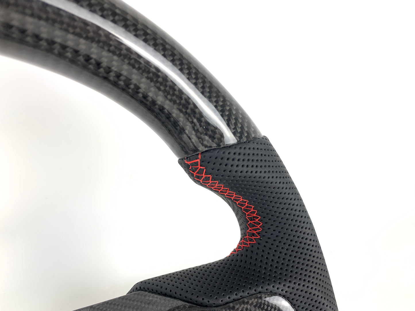FOR 2018-2023 FORD MUSTANG CARBON FIBER & LEATHER STEERING WHEEL