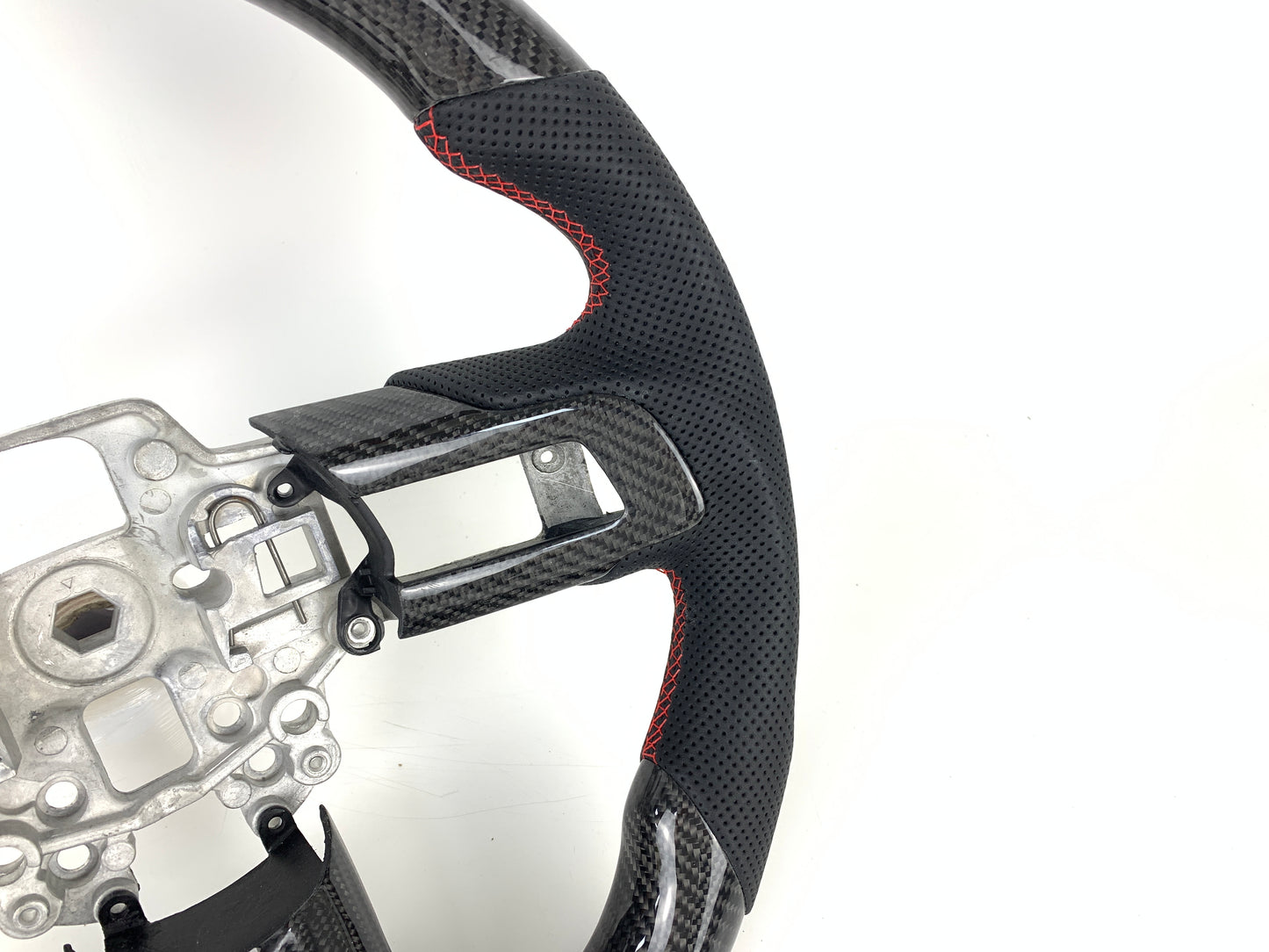 FOR 2018-2023 FORD MUSTANG CARBON FIBER & LEATHER STEERING WHEEL