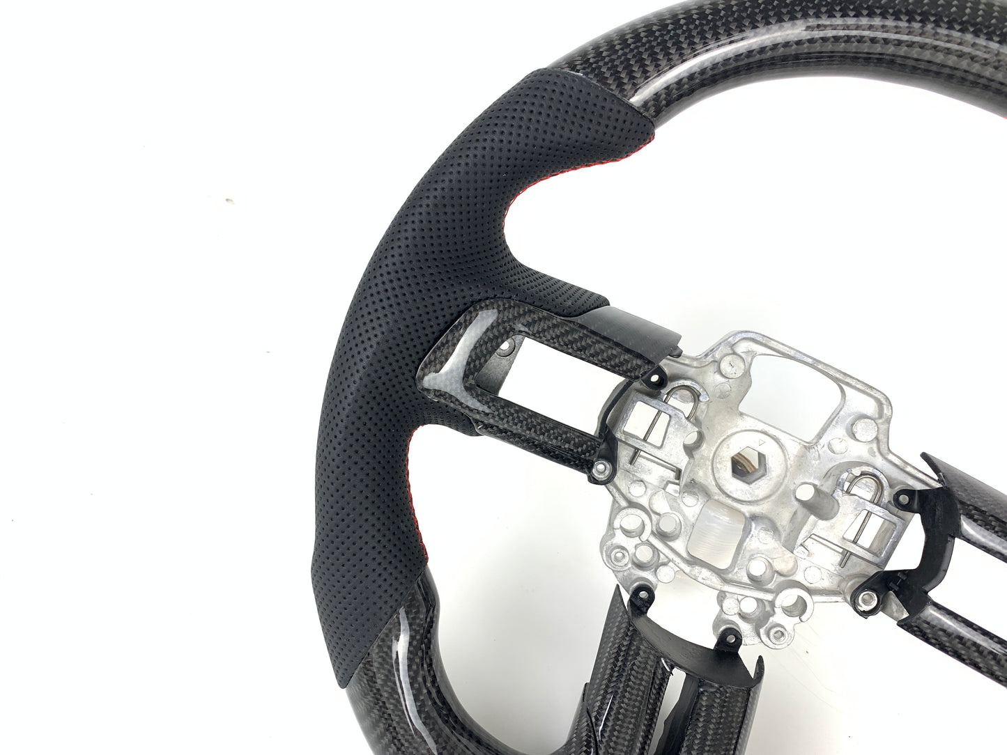 FOR 2018-2023 FORD MUSTANG CARBON FIBER & LEATHER STEERING WHEEL