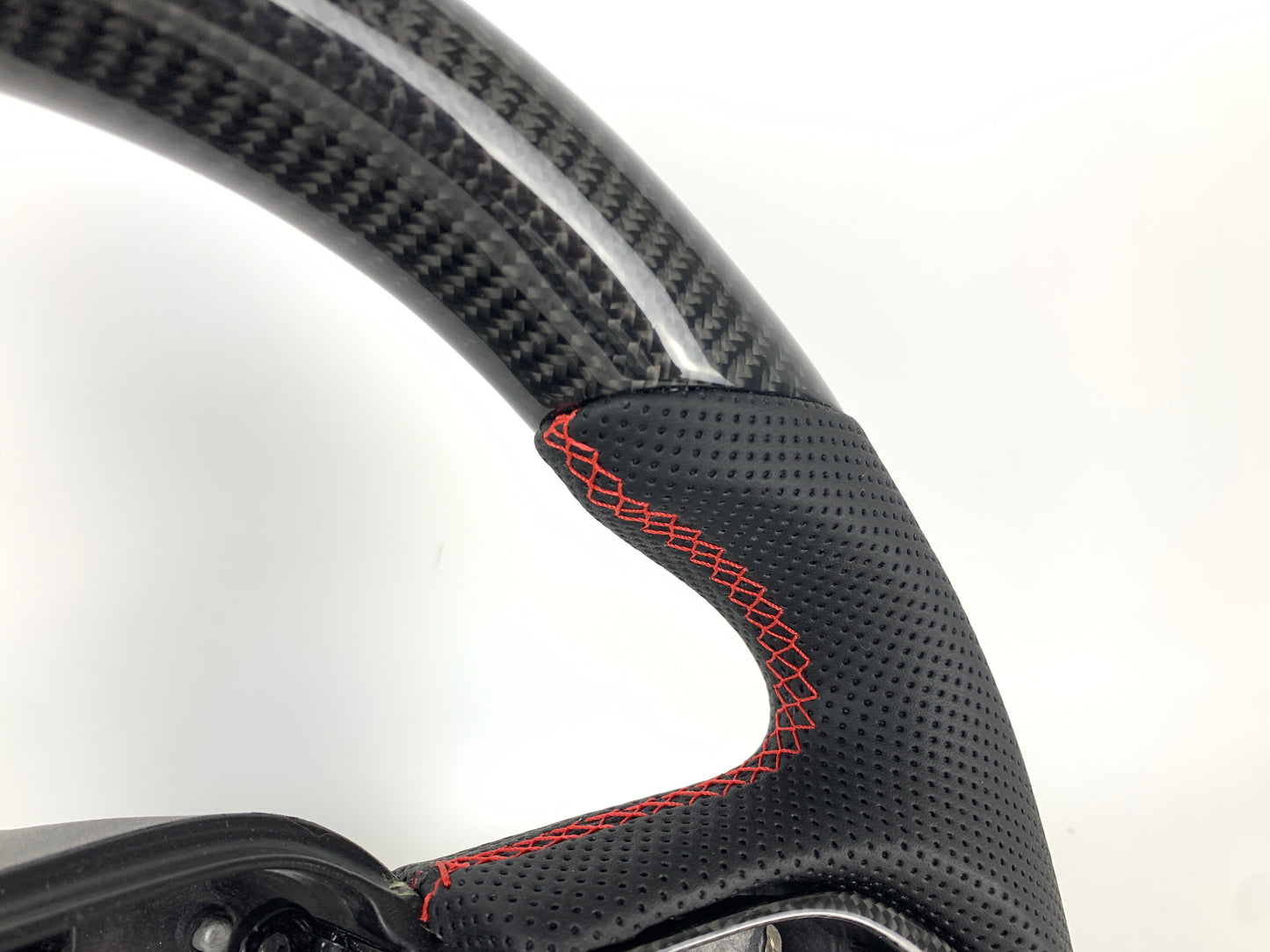 FOR 2015-2024 DODGE CHALLENGER/CHARGER CARBON FIBER & LEATHER STEERING WHEEL