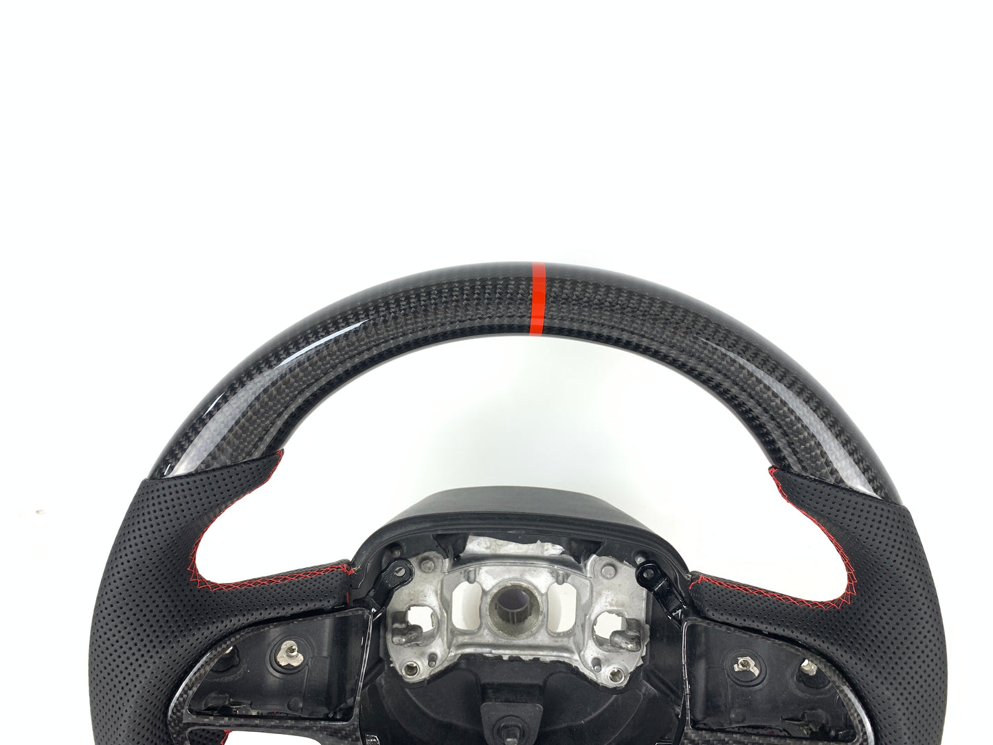 FOR 2015-2024 DODGE CHALLENGER/CHARGER CARBON FIBER & LEATHER STEERING WHEEL