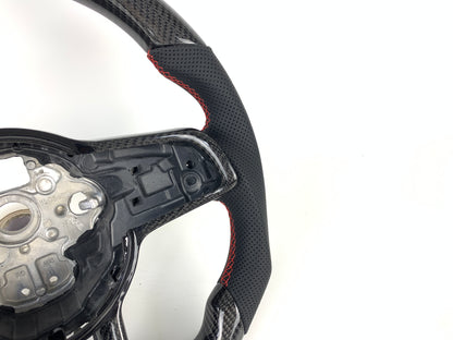 FOR 2013-2020 VOLKSWAGEN MK7 CARBON FIBER & LEATHER STEERING WHEEL
