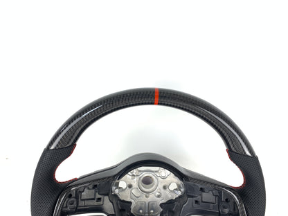 FOR 2013-2020 VOLKSWAGEN MK7 CARBON FIBER & LEATHER STEERING WHEEL