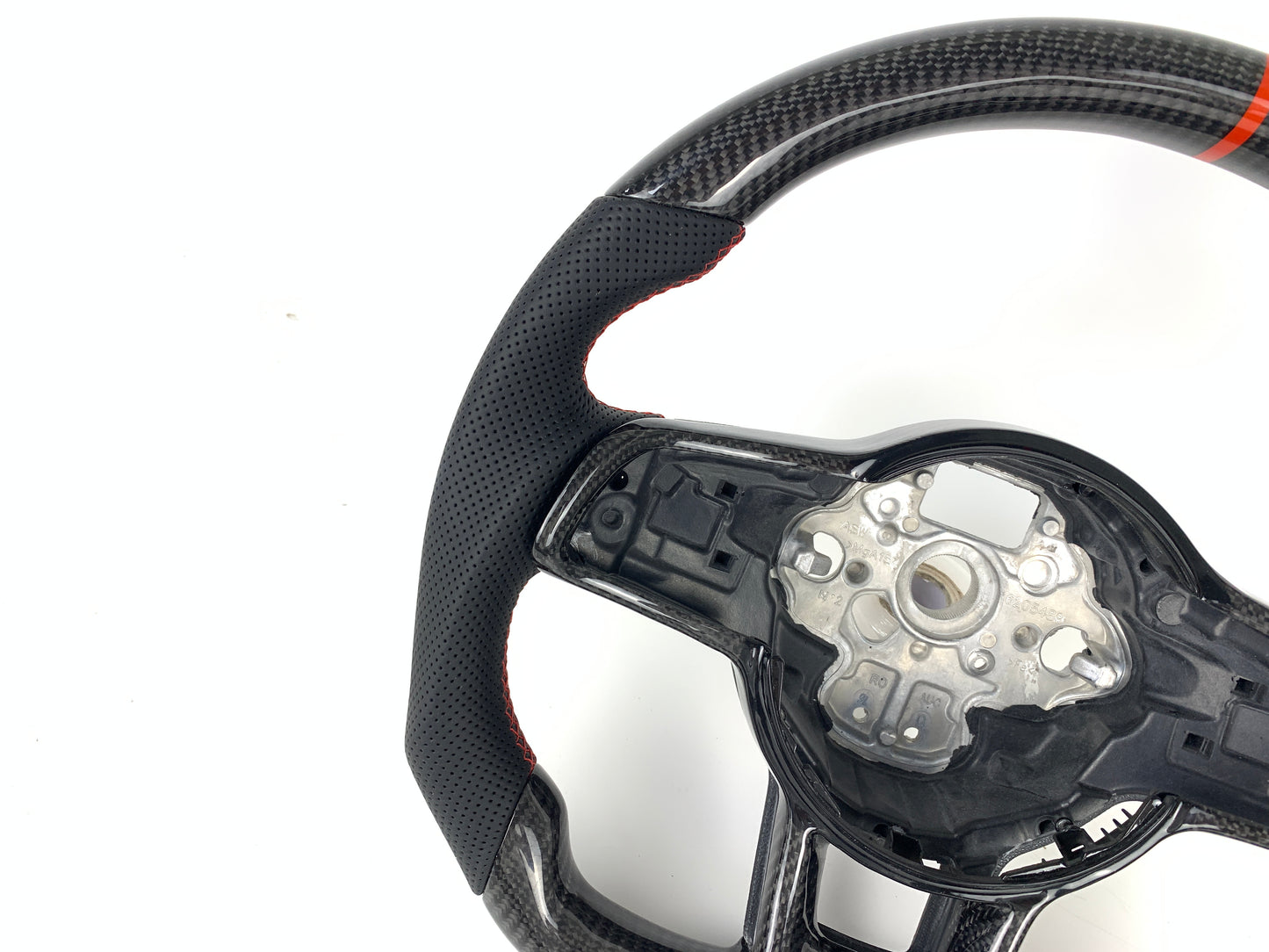 FOR 2013-2020 VOLKSWAGEN MK7 CARBON FIBER & LEATHER STEERING WHEEL