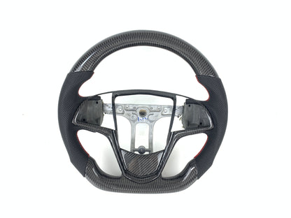 FOR 2013-2019 CADILLAC ATS/ATS V CARBON FIBER & LEATHER STEERING WHEEL