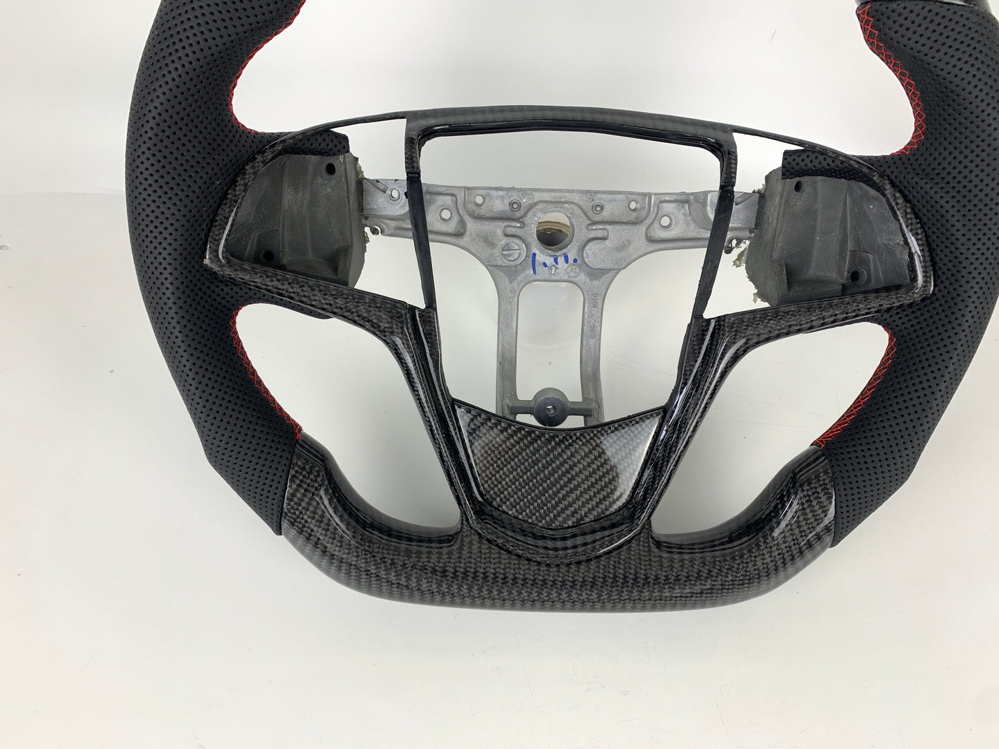 FOR 2013-2019 CADILLAC ATS/ATS V CARBON FIBER & LEATHER STEERING WHEEL