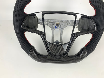 FOR 2013-2019 CADILLAC ATS/ATS V CARBON FIBER & LEATHER STEERING WHEEL