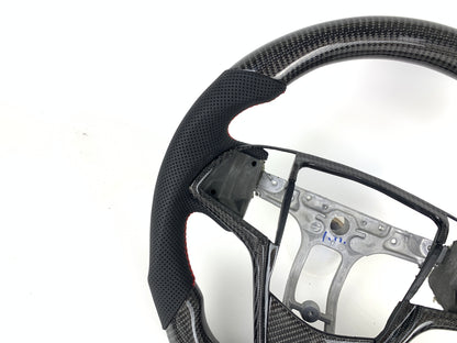 FOR 2013-2019 CADILLAC ATS/ATS V CARBON FIBER & LEATHER STEERING WHEEL