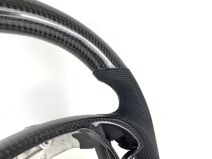 FOR 2007-2013 INFINITI G35/G37 CARBON FIBER & LEATHER STEERING WHEEL