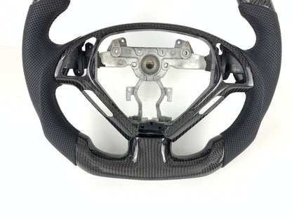 FOR 2007-2013 INFINITI G35/G37 CARBON FIBER & LEATHER STEERING WHEEL
