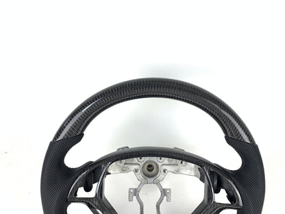 FOR 2007-2013 INFINITI G35/G37 CARBON FIBER & LEATHER STEERING WHEEL