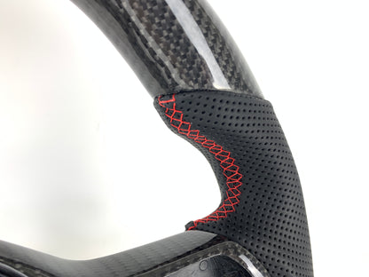 FOR 2022-2024 HONDA CIVIC CARBON FIBER & LEATHER STEERING WHEEL