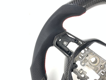 FOR 2022-2024 HONDA CIVIC CARBON FIBER & LEATHER STEERING WHEEL