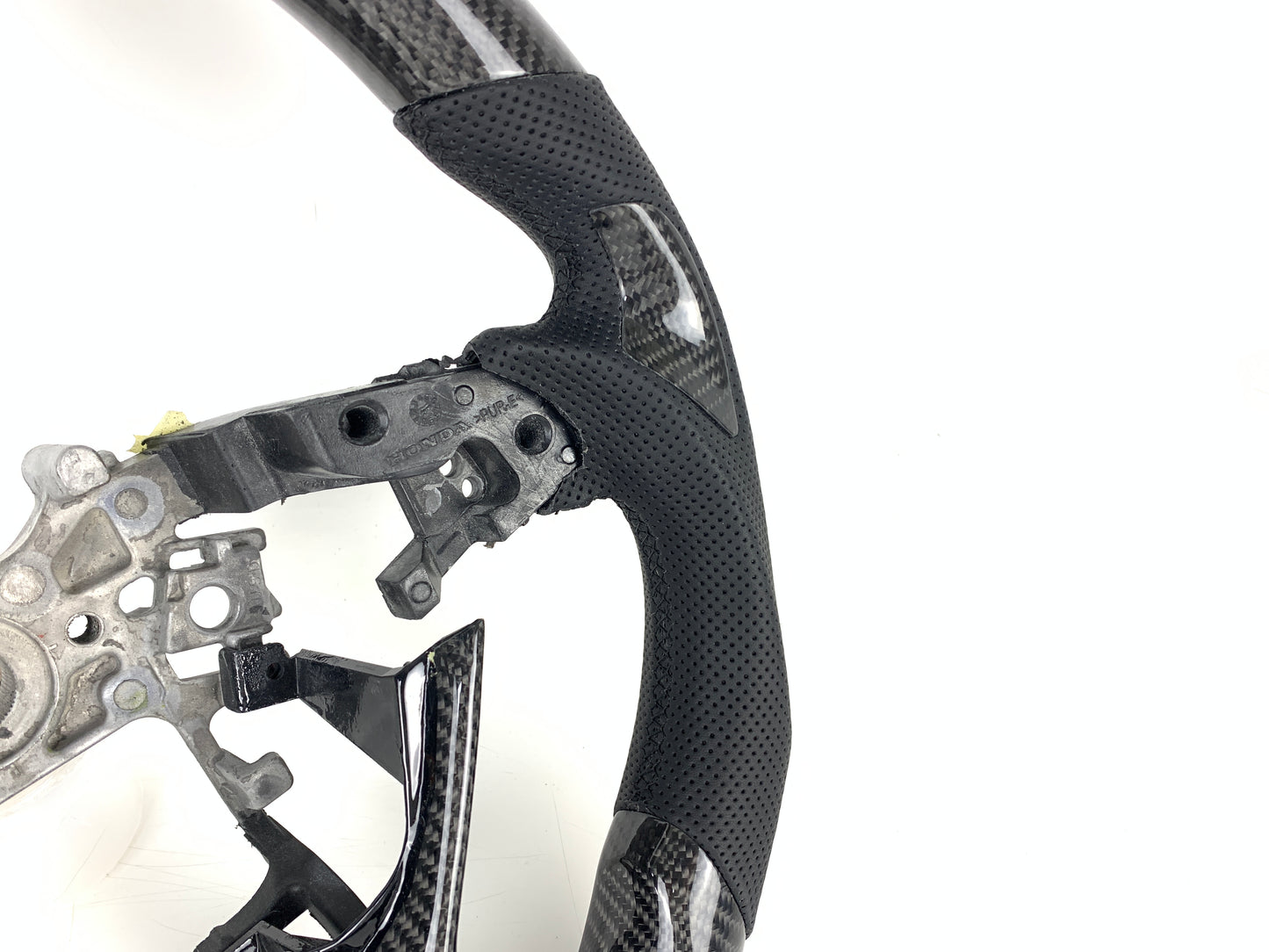 FOR 2018-2022 HONDA ACCORD CARBON FIBER & LEATHER STEERING WHEEL