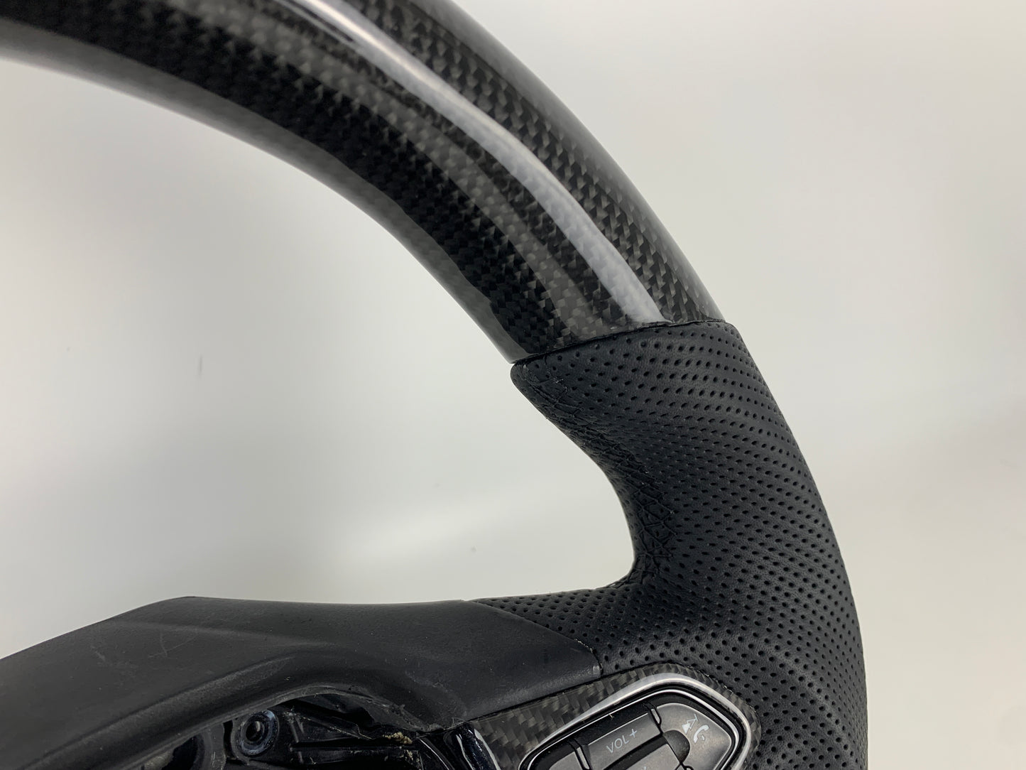 FOR 2015-2018 FORD FOCUS MK3/RS/ST CARBON FIBER & LEATHER STEERING WHEEL