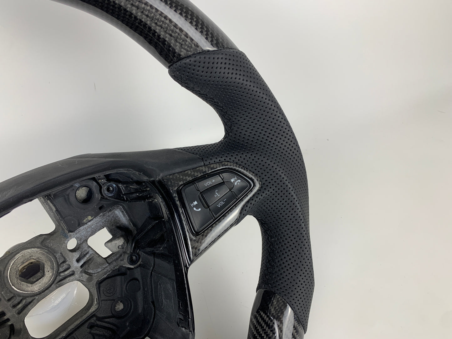 FOR 2015-2018 FORD FOCUS MK3/RS/ST CARBON FIBER & LEATHER STEERING WHEEL