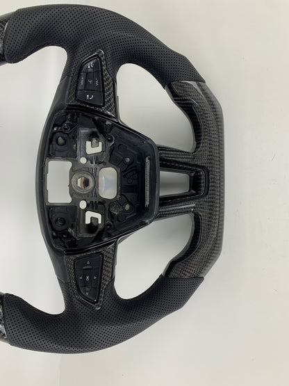 FOR 2015-2018 FORD FOCUS MK3/RS/ST CARBON FIBER & LEATHER STEERING WHEEL