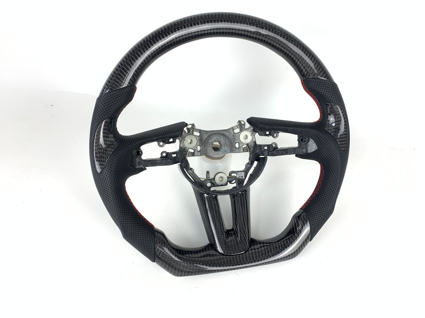 FOR 2019-2023 MAZDA3 CARBON FIBER & LEATHER STEERING WHEEL