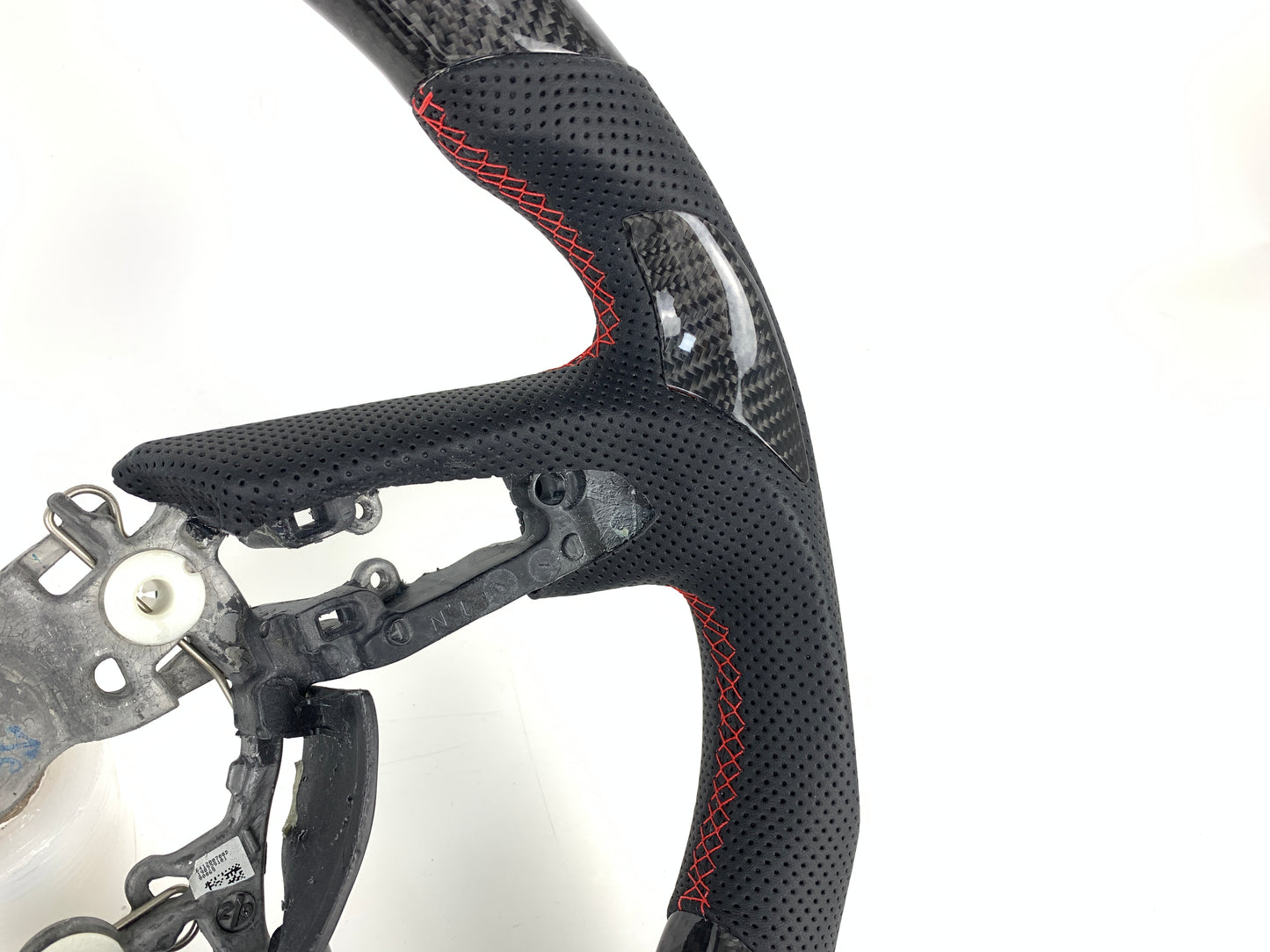 FOR 2019-2023 MAZDA3 CARBON FIBER & LEATHER STEERING WHEEL