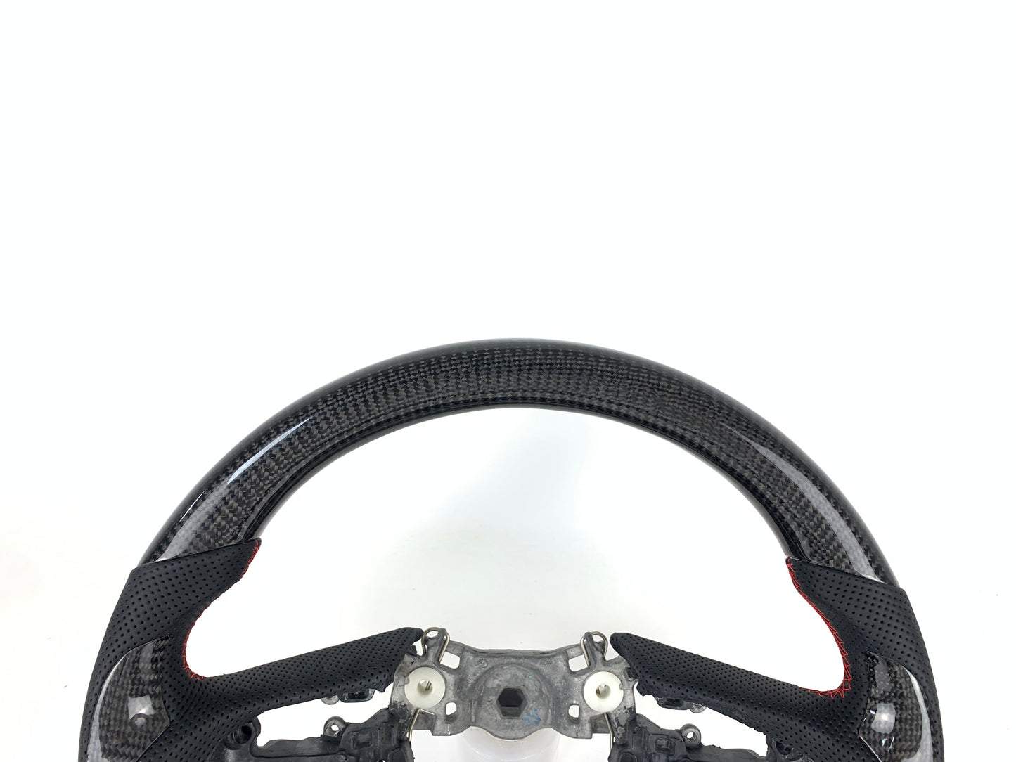 FOR 2019-2023 MAZDA3 CARBON FIBER & LEATHER STEERING WHEEL