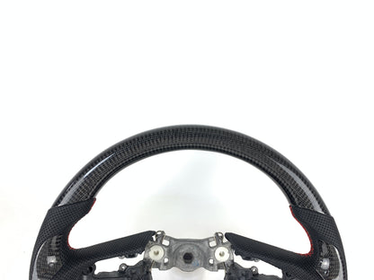 FOR 2019-2023 MAZDA3 CARBON FIBER & LEATHER STEERING WHEEL