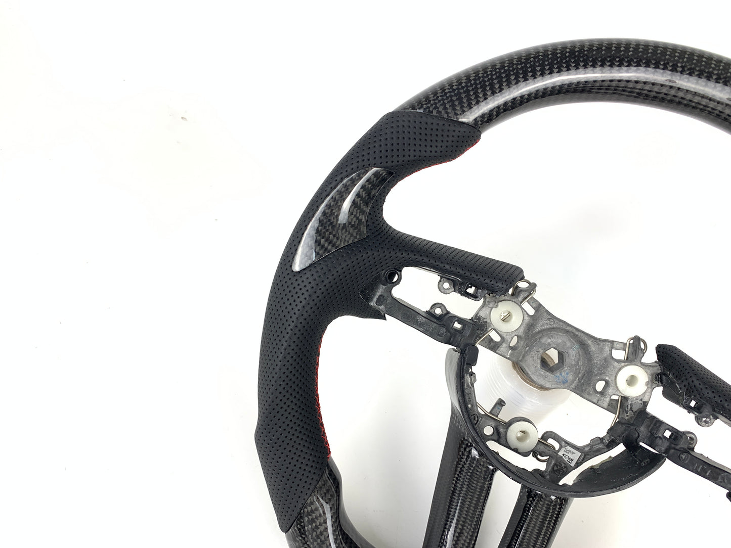 FOR 2019-2023 MAZDA3 CARBON FIBER & LEATHER STEERING WHEEL