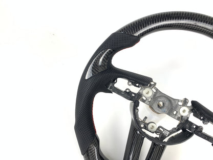 FOR 2019-2023 MAZDA3 CARBON FIBER & LEATHER STEERING WHEEL