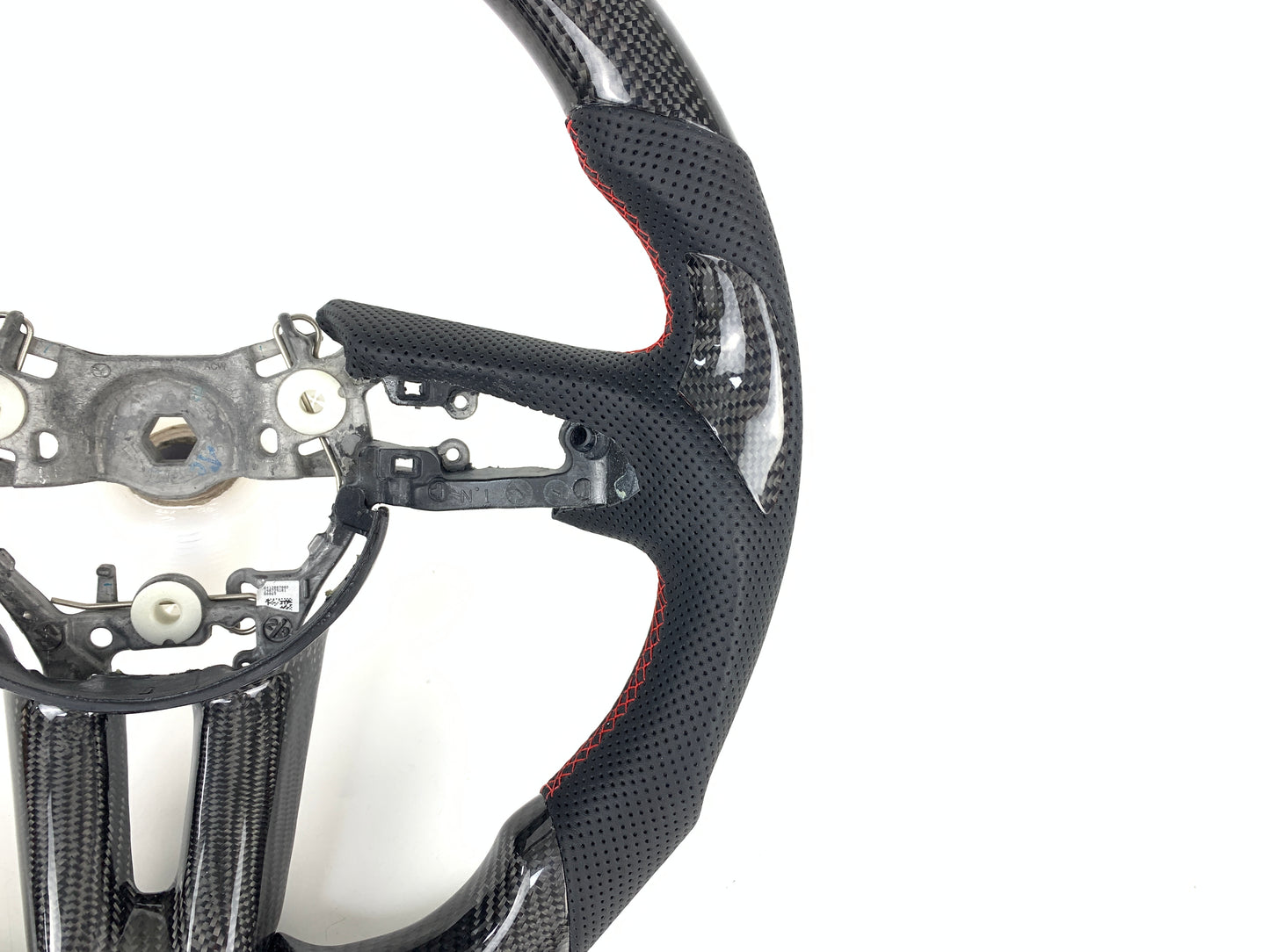 FOR 2019-2023 MAZDA3 CARBON FIBER & LEATHER STEERING WHEEL