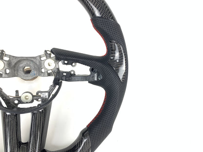 FOR 2019-2023 MAZDA3 CARBON FIBER & LEATHER STEERING WHEEL