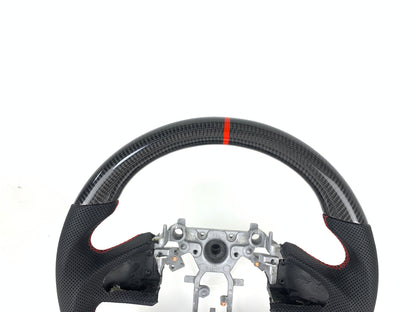 FOR 2013-2017 INFINITI Q50 CARBON FIBER & LEATHER STEERING WHEEL