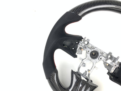 FOR 2013-2017 INFINITI Q50 CARBON FIBER & LEATHER STEERING WHEEL