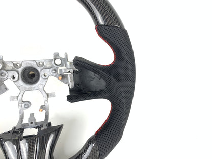 FOR 2013-2017 INFINITI Q50 CARBON FIBER & LEATHER STEERING WHEEL
