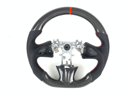 FOR 2013-2017 INFINITI Q50 CARBON FIBER & LEATHER STEERING WHEEL