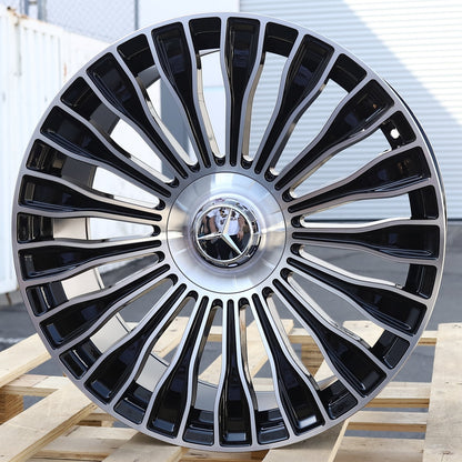 MB08 | Black Machined Face wheels