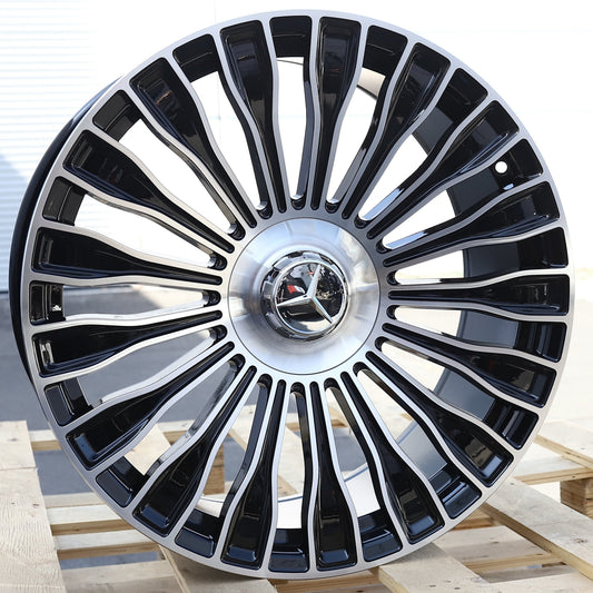 MB08 | Black Machined Face wheels