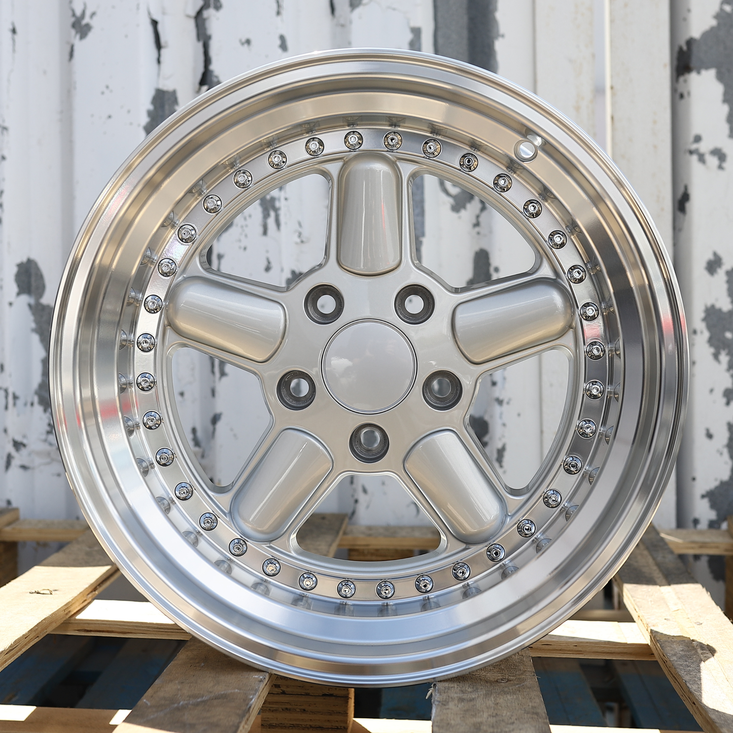 17x10" Silver w/ Machined Lip AC Schnitzer Type 1 Style Wheels (5x120) Fits BMW
