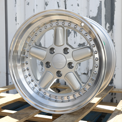 17x10" Silver w/ Machined Lip AC Schnitzer Type 1 Style Wheels (5x120) Fits BMW