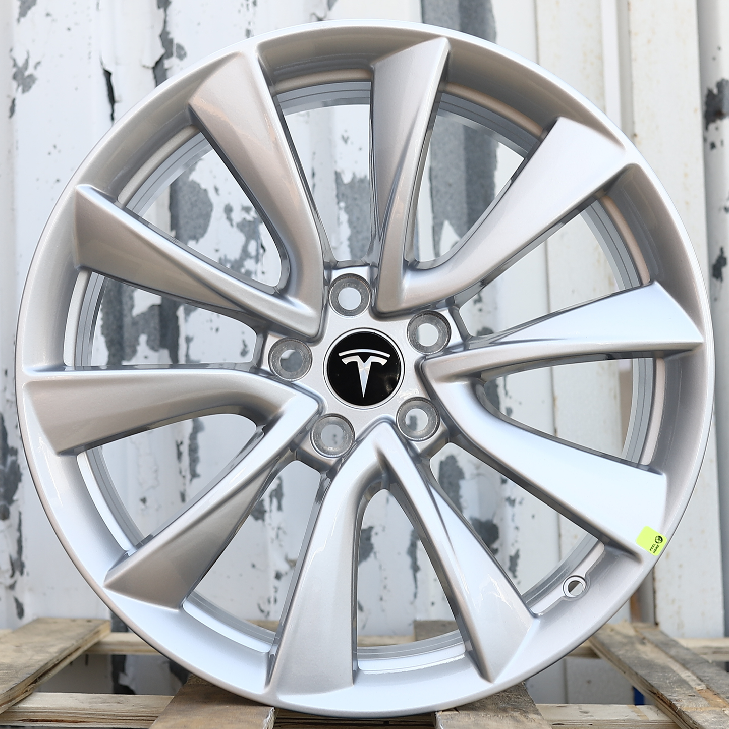 19x8.5" Silver Stiletto Style Wheels (5x114.3) Fits Tesla Model 3 & Model Y AWD/RWD, Long Range & Performance