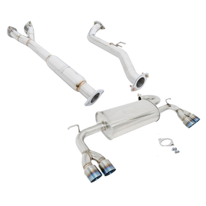 Megan Racing RS Stainless Axle-Back Exhaust System 3" Ti-Tip For 09-16 Genesis Coupe V6 BK