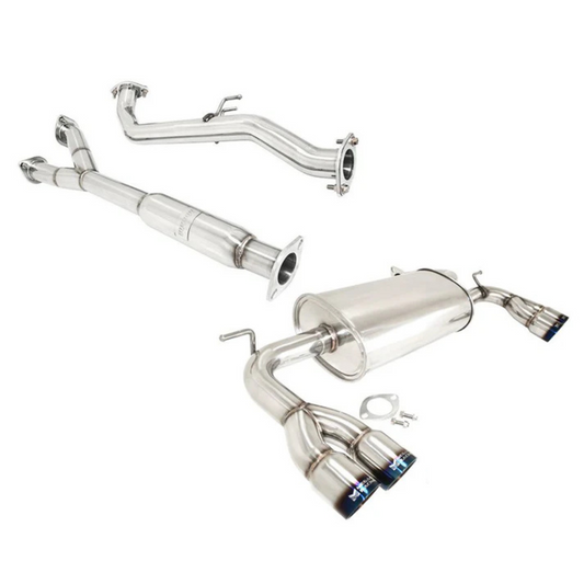 Megan RS Stainless Axle-Back Exhaust System Burnt Roll Tip For 09-16 Genesis Coupe V6